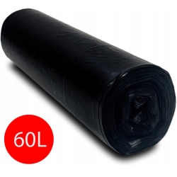 czarne worki na śmieci 60L