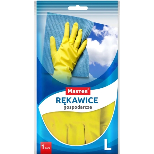 żółte rękawice gospodarcze L